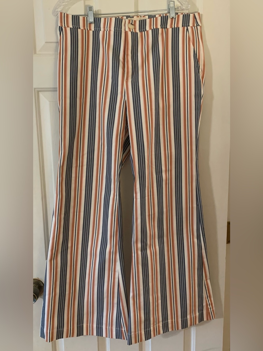 Anthropologie Striped Wide-Leg Pants 12